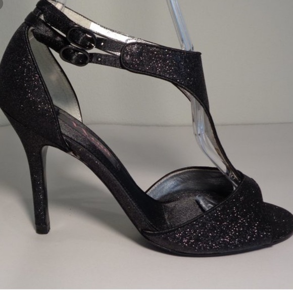 Nina Shoes - New Nina unilla black sparkle t strap heels